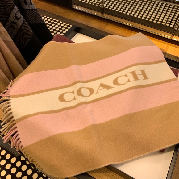 Coach Varsity Stripe Oversized Scarf - Picture 7 of 8